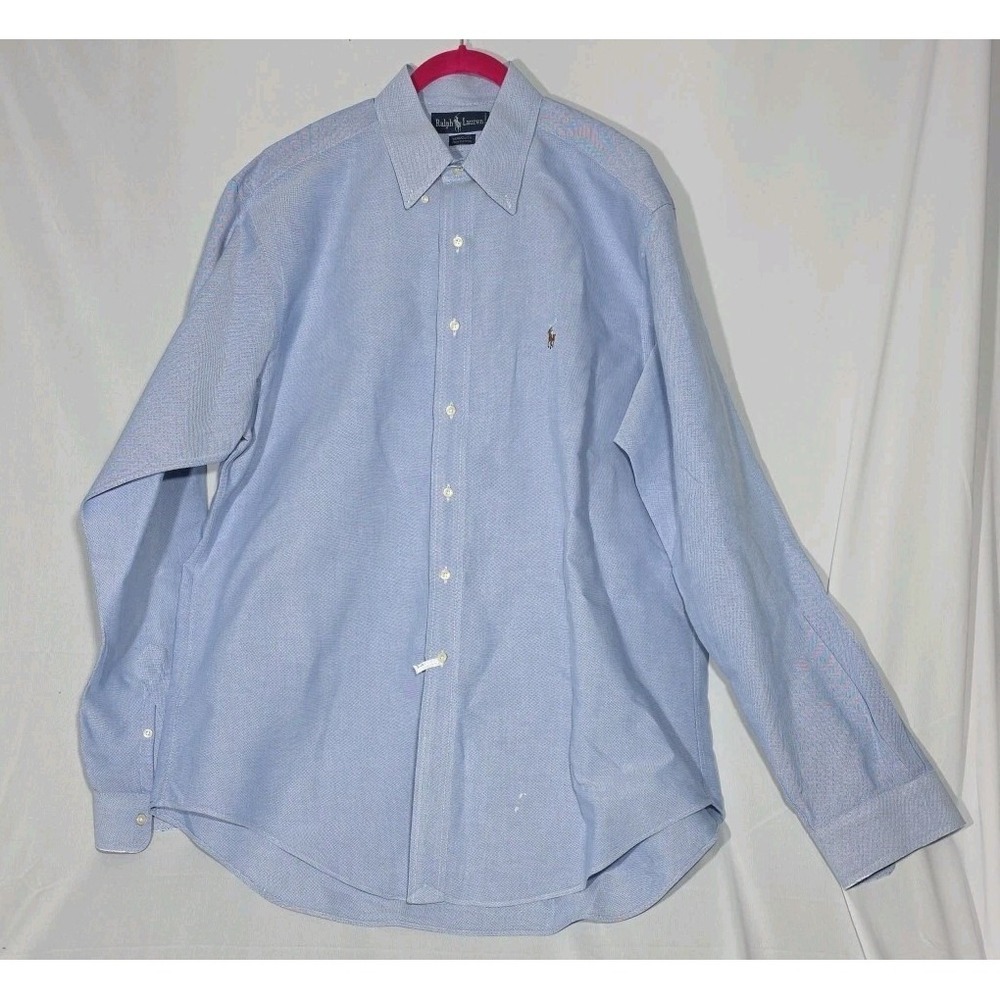 VTG 90's Ralph Lauren Blue Yarmouth Oxford Button Down Old Money Classic Mens